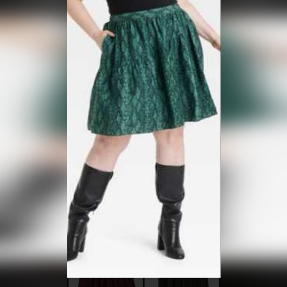 Ava & Viv Dresses & Skirts - Ava & Viv Green A-Line Skirt Plus